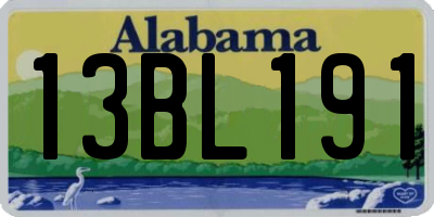 AL license plate 13BL191