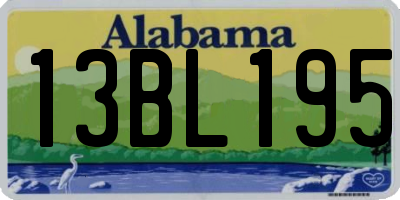 AL license plate 13BL195