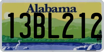 AL license plate 13BL212