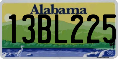 AL license plate 13BL225