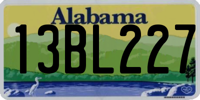 AL license plate 13BL227