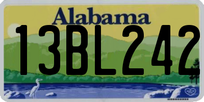 AL license plate 13BL242