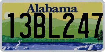 AL license plate 13BL247