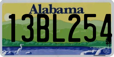 AL license plate 13BL254