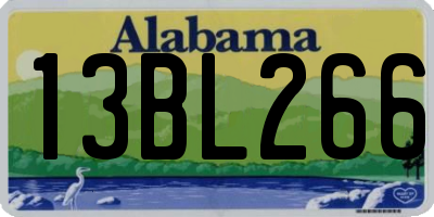 AL license plate 13BL266