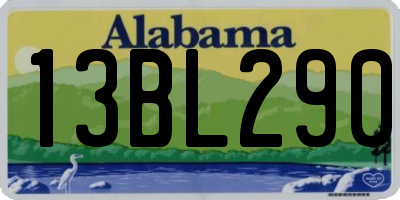 AL license plate 13BL290