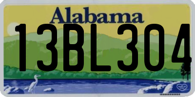 AL license plate 13BL304