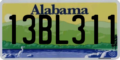 AL license plate 13BL311