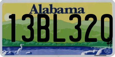 AL license plate 13BL320