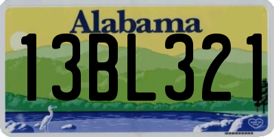 AL license plate 13BL321