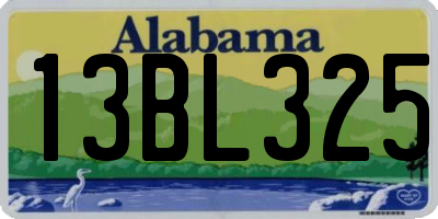 AL license plate 13BL325