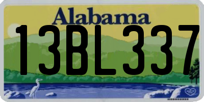 AL license plate 13BL337