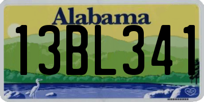 AL license plate 13BL341