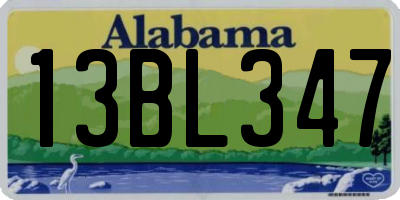AL license plate 13BL347