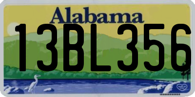 AL license plate 13BL356