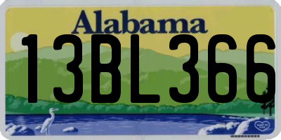 AL license plate 13BL366