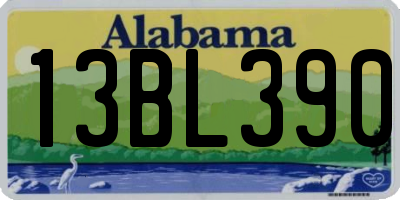 AL license plate 13BL390