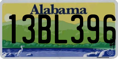 AL license plate 13BL396