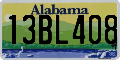 AL license plate 13BL408