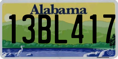 AL license plate 13BL417