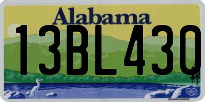 AL license plate 13BL430