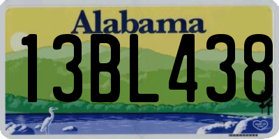 AL license plate 13BL438