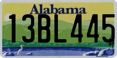 AL license plate 13BL445