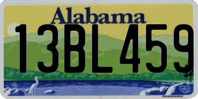 AL license plate 13BL459