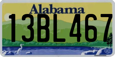 AL license plate 13BL467