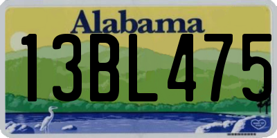 AL license plate 13BL475