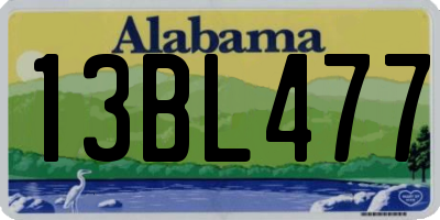 AL license plate 13BL477