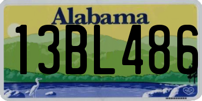 AL license plate 13BL486