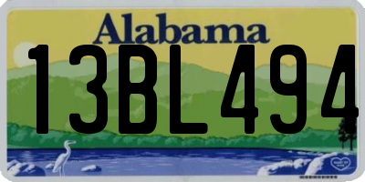 AL license plate 13BL494