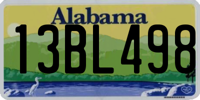 AL license plate 13BL498
