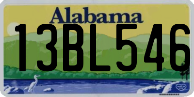AL license plate 13BL546