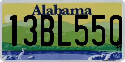 AL license plate 13BL550