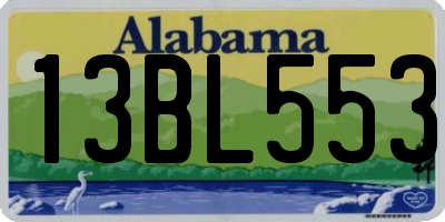 AL license plate 13BL553