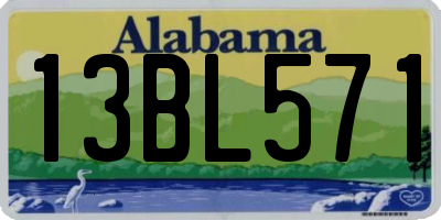 AL license plate 13BL571
