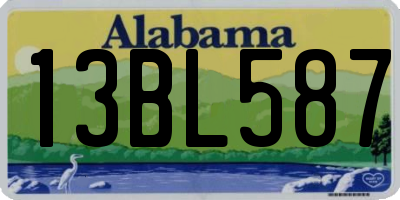 AL license plate 13BL587