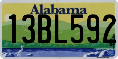 AL license plate 13BL592