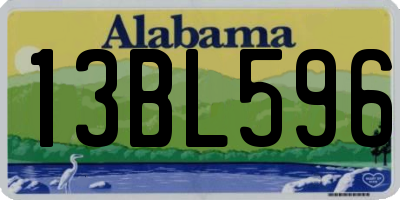 AL license plate 13BL596