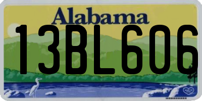AL license plate 13BL606