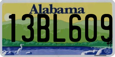 AL license plate 13BL609