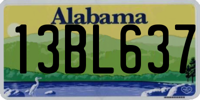 AL license plate 13BL637