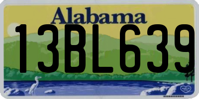 AL license plate 13BL639