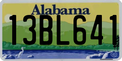 AL license plate 13BL641
