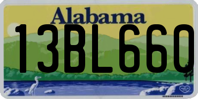 AL license plate 13BL660