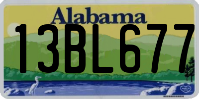 AL license plate 13BL677