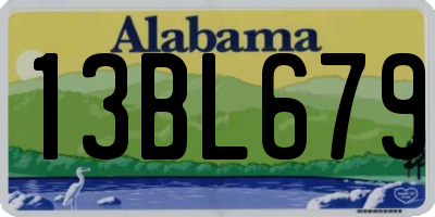 AL license plate 13BL679