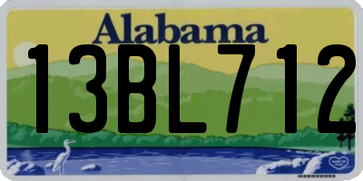 AL license plate 13BL712